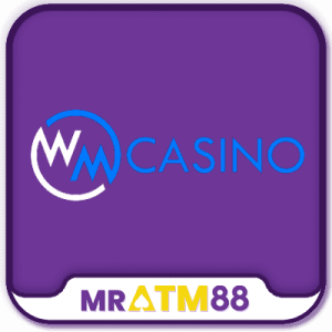 MrATM88 live casino platform featuring the WMCasino Live dealer lobby and various Asian-themed table games.