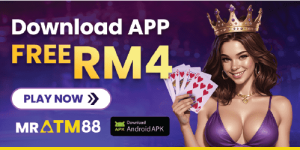 MRATM88 mobile app download banner prompting users to download now and claim a free RM4 credit.