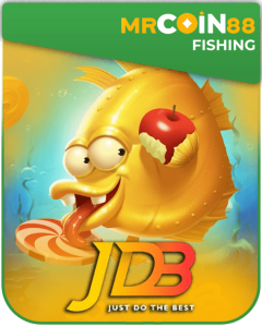 Promotional image for the MrCoin88 JDB Fishing game, showing the exciting arcade-style fishing interface.