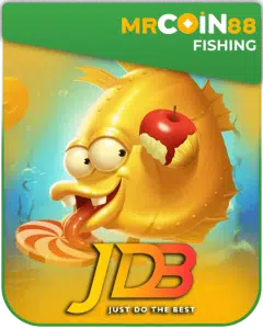 Promotional image for the MrCoin88 JDB Fishing game, showing the exciting arcade-style fishing interface.