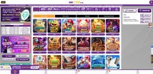 MrATM88 desktop homepage screenshot showing various slot game options and the Link Slot Free Credit banner