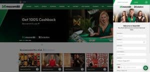 Maxim88 registration page and sign-up form. Check the free credit link guide for a better RM1 minimum deposit alternative before registering.