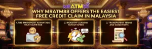 Why MRATM88 offers the easiest free credit claim in Malaysia: RM1 deposit advantage, industry-leading payout speed, and transparent free credit slot no deposit terms