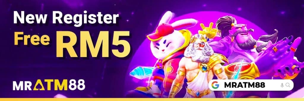 New Register Free RM5 banner for link slot free kredit promotions on MrATM88