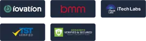 MRATM88 verified security and testing logos (BMM Testlabs, iTech Labs, Godaddy), proving reliable payouts and trust over Happy88.