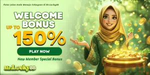 mrlucky88 welcome bonus 150 percent artwork design