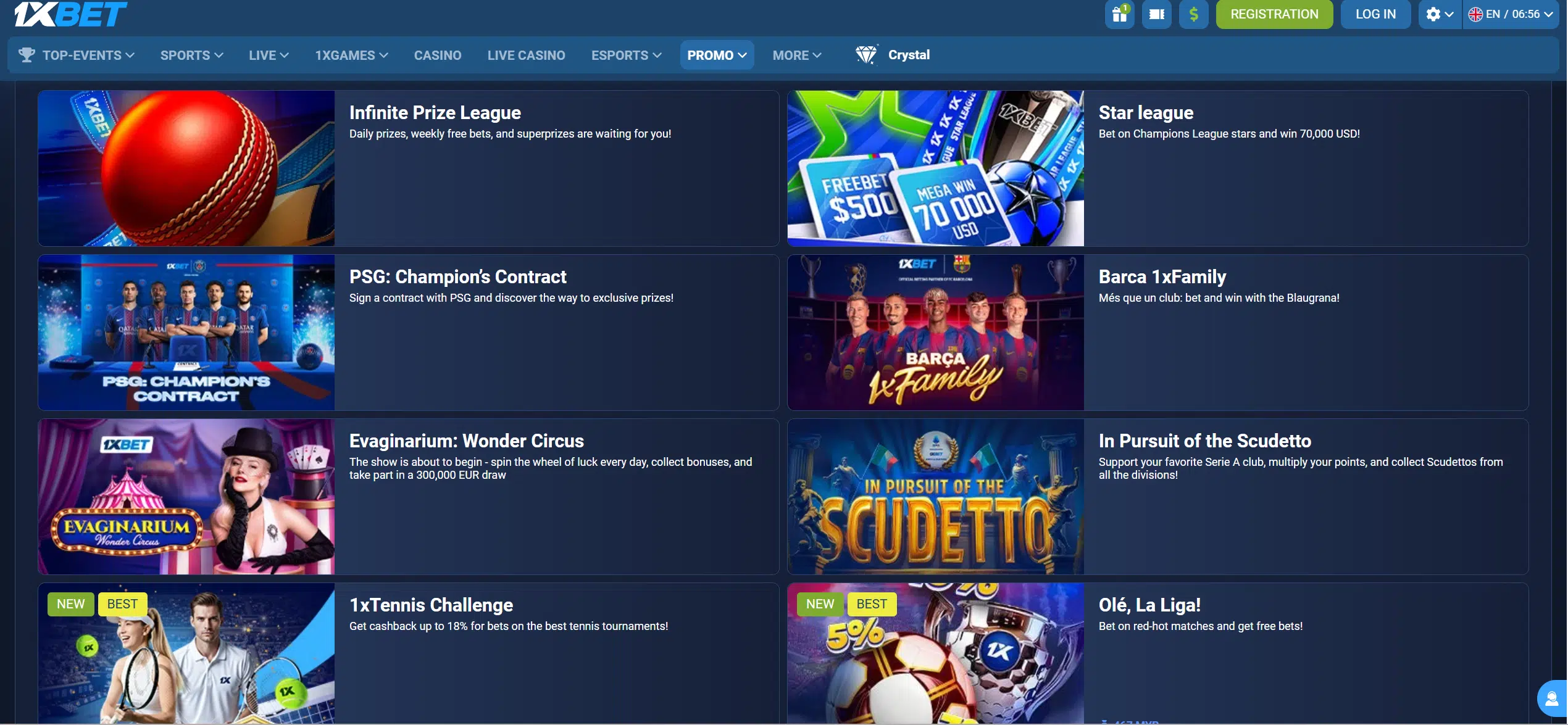 1xbet online casino promotion page